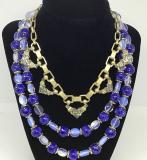 Venetian glass moonstone rainbow beads beautiful necklace